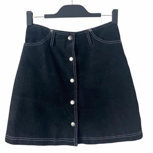 Vintage Suede Button Up Skirt